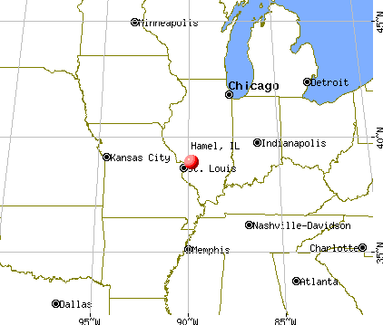 Hamel, Illinois map