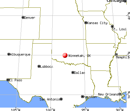 Ninnekah, Oklahoma map