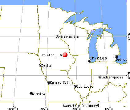 Hazleton, Iowa map
