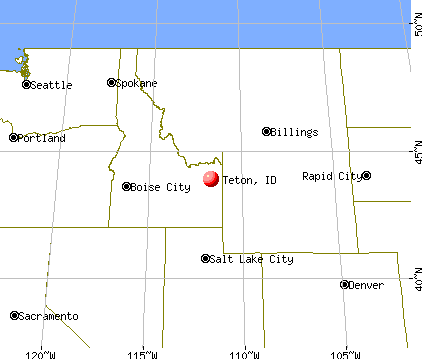 Teton, Idaho map