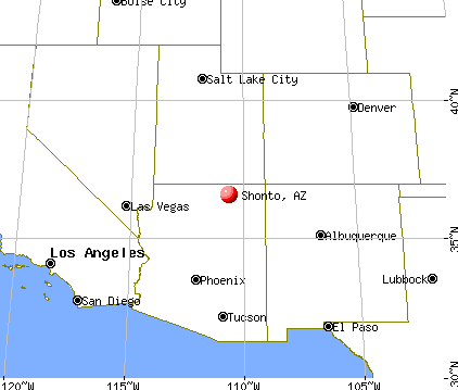 Shonto, Arizona map