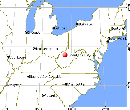Grantsville, West Virginia map
