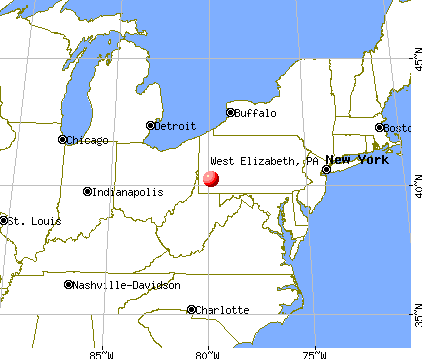 West Elizabeth, Pennsylvania map
