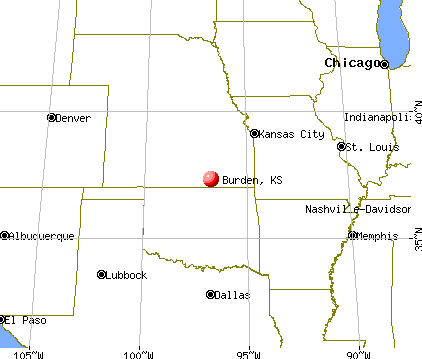 Burden, Kansas map