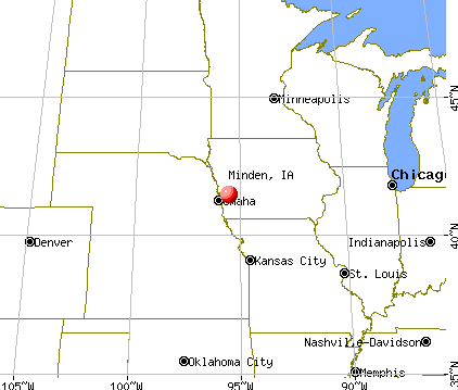Minden, Iowa map
