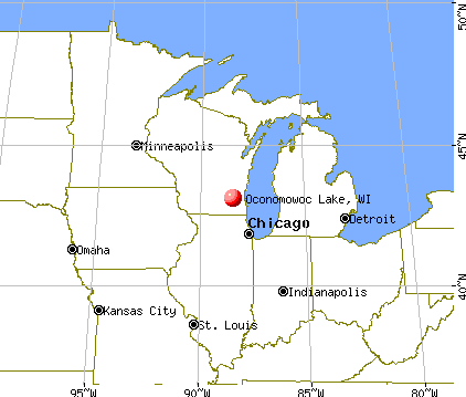 Oconomowoc Lake, Wisconsin map