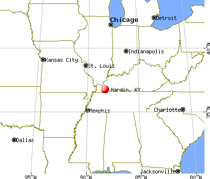 Hardin, Kentucky map
