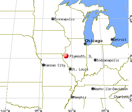 Plymouth, Illinois map
