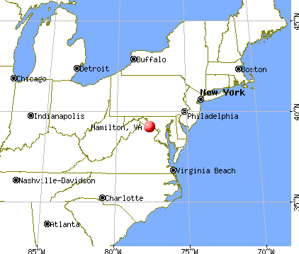 Hamilton, Virginia map