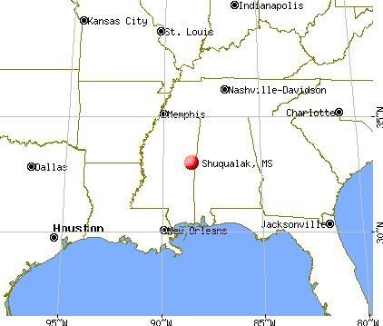 Shuqualak, Mississippi map