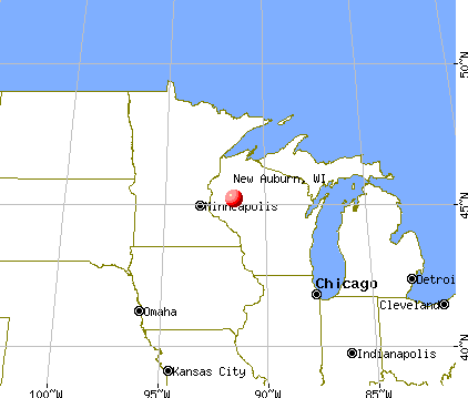 New Auburn, Wisconsin map