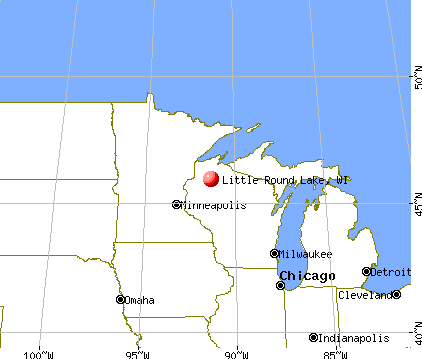 Little Round Lake, Wisconsin map