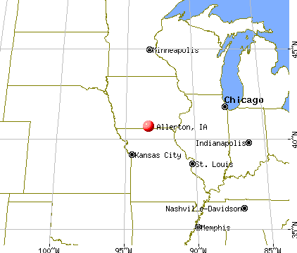 Allerton, Iowa map