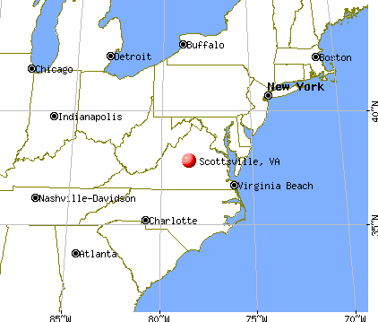 Scottsville, Virginia map