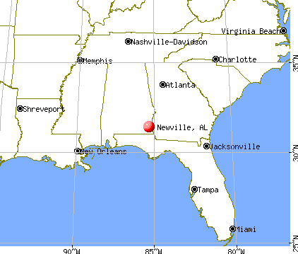 Newville, Alabama map