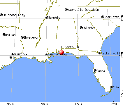 Elberta, Alabama map
