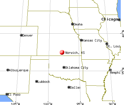 Norwich, Kansas map