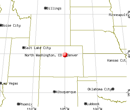 North Washington, Colorado map