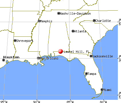 Laurel Hill, Florida map