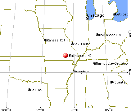 Eminence, Missouri map