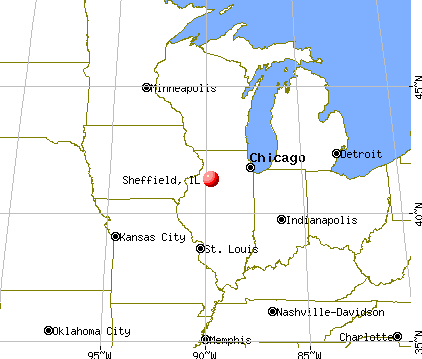 Sheffield, Illinois map