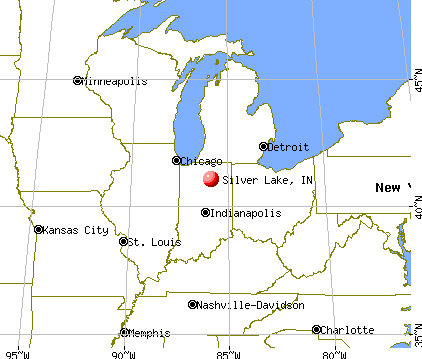 Silver Lake, Indiana map