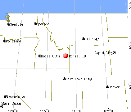 Ririe, Idaho map