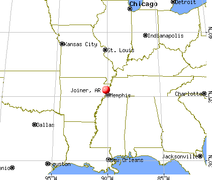 Joiner, Arkansas map