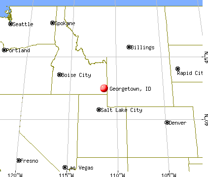 Georgetown, Idaho map