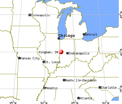 Kingman, Indiana map