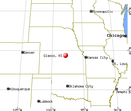 Glasco, Kansas map