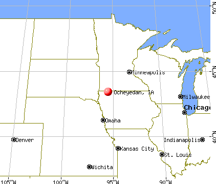 Ocheyedan, Iowa map