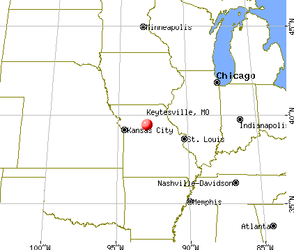 Keytesville, Missouri map