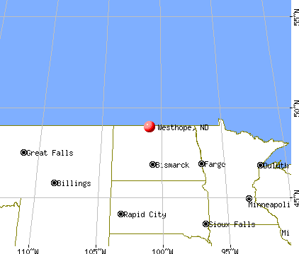 Westhope, North Dakota map
