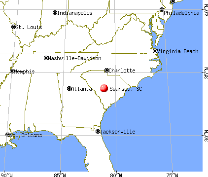 Swansea, South Carolina map