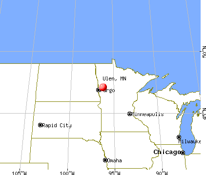 Ulen, Minnesota map