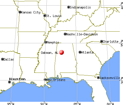 Oakman, Alabama map