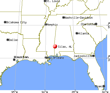 Silas, Alabama map