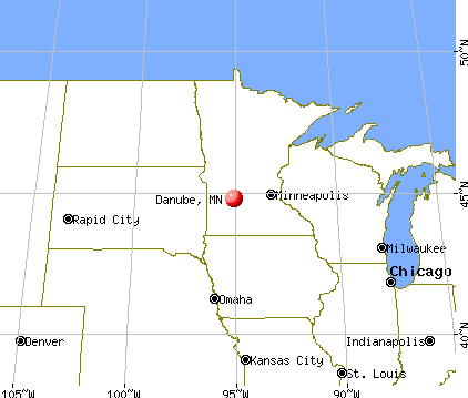 Danube, Minnesota map