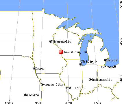 New Albin, Iowa map