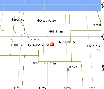 Lucerne, Wyoming map