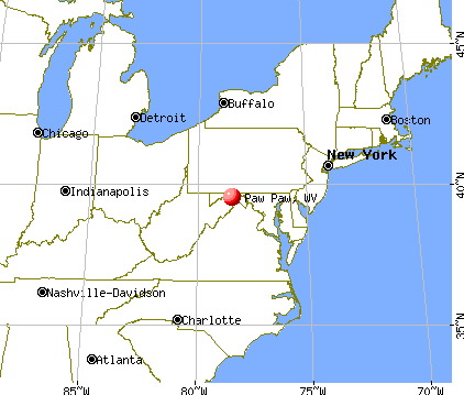 Paw Paw, West Virginia map
