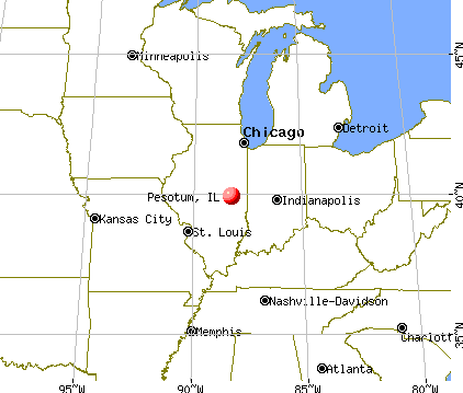 Pesotum, Illinois map