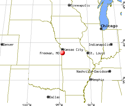 Freeman, Missouri map