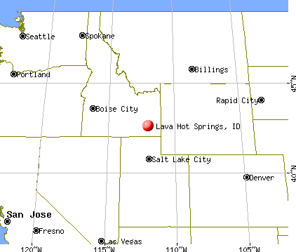 Lava Hot Springs, Idaho map