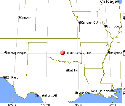 Washington, Oklahoma map