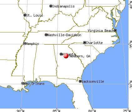 Newborn, Georgia map