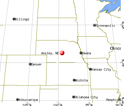 Ansley, Nebraska map