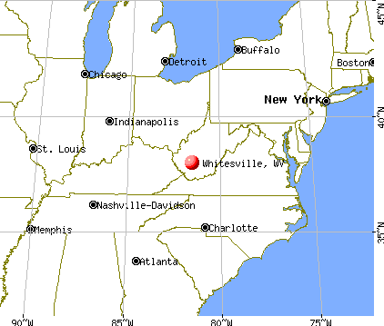 Whitesville, West Virginia map