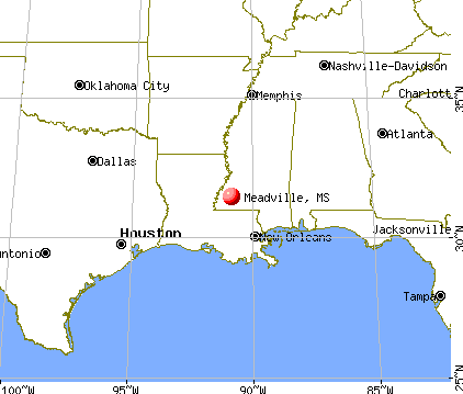 Meadville, Mississippi map